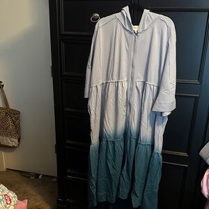 Oli & Hali Blue Ombre Hooded Dress